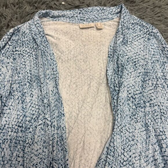 LOGO Lori Goldstein Open Front Cardigan Size Small - Picture 3 of 7